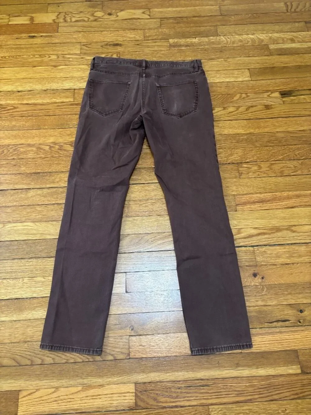 Banana Republic Mens Traveler Jeans Size 32x32 Burgundy Stretch Denim Pants